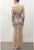 Terani Couture - 1713P2202 Beaded Illusion Paneled Gown in Neutral