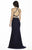 Jolene Collection - 17140 Two Piece Rich Beaded Halter Gown In Blue and Silver