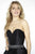 Jolene Collection - 17147 Strapless Fringe Ornate A-Line Dress In Black