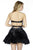 Jolene Collection - 17147 Strapless Fringe Ornate A-Line Dress In Black