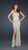 La Femme - Timeless Sequined Asymmetrical Sheath Gown with Slit 17154 In Gold