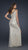 La Femme - Timeless Sequined Asymmetrical Sheath Gown with Slit 17154 In Gold