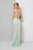 Terani Couture - Ornate Crisscrossed Draped Sheath Dress 1715P3817 in Green