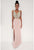 Terani Couture - 1715P2985 Embellished Cutout Sheath Gown in Pink