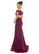 Ashley Lauren - 1716 Off Shoulder Glitter Metallic Scuba Evening Dress In Pink
