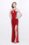 Primavera Couture - Halter Neckline Sequined Evening Gown 1718 in Red
