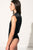  CINTA Bodysuit noir en soie sans manches