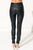  ESME Jeans en cuir avec fentes aux genoux