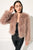  DEORA Veste de plumes rose