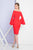 Terani Couture - 1721C4005 Flounce Sleeved Off-Shoulder Dress in Red