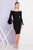 Terani Couture - 1721C4005 Flounce Sleeved Off-Shoulder Dress in Black