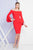 Terani Couture - 1721C4005 Flounce Sleeved Off-Shoulder Dress in Red