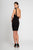 Terani Couture - 1721C4014 Split Shoulder Sheath Dress in Black