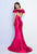 Terani Couture - 1721E4128 Off Shoulder Ribbon Sweetheart Evening Gown in Red
