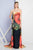 Terani Couture - 1721E4167 Rose Printed Strapless Watteau Long Gown in Black and Multi-Color
