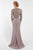 Terani Couture - 1721M4338 Plunging V-Neck Sequined Evening Gown in Brown