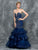 Colors Dress - Strapless Sweetheart Beaded Mermaid Gown 1721 in Blue