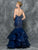 Colors Dress - Strapless Sweetheart Beaded Mermaid Gown 1721 in Blue