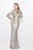 Primavera Couture - Beaded Long Sleeve Evening Gown 1721 in Neutral