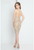 Terani Couture - 1721C4001 Lace Scoop Sheath Dress in Neutral