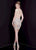 Terani Couture - 1721H4516 Crystal Embellished Sheath Dress in Neutral