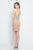 Terani Couture - 1721H4527 Embellished Illusion High Sheath Dress in Silver and Neutral