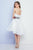 Terani Couture - 1721H4537 Sweetheart High Low A-line Dress in White and Multi-Color