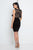Terani Couture - 1721H4541 Two-Piece Flounce Hemmed Dress in Black and Neutral
