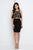 Terani Couture - 1721H4541 Two-Piece Flounce Hemmed Dress in Black and Neutral