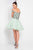 Terani Couture - 1721H4547 Embellished Off-Shoulder A-line Dress in Green and Gray