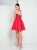 Terani Couture - 1721H4572 Bejeweled Bodice Tulle Dress in Red