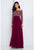 Terani Couture - 1721M4316 Illusion Off- Shoulder A-Line Evening Gown in Red and Neutral