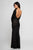 Terani Couture - Embellished Bateau Neck Sheath Dress 1722E4203W in Black