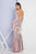 Terani Couture - 1722E4205 Long Sleeve Sequined Gown in Pink