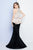 Terani Couture - 1722E4209  Embellished  High Neckline Evening Gown in Neutral and Black