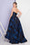 Terani Couture - 1722E4236 Shining Strapless Sapphire Evening Gown in Blue