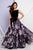 Terani Couture - 1722E4239 Bateau Huge Bow A-Line Dress in Black and Blush