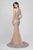 Terani Couture - Goddess-like Shining Halter Neck Beaded Mermaid Gown Couture1722E4249 in Silver and Neutral