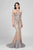 Terani Couture - Goddess-like Shining Halter Neck Beaded Mermaid Gown Couture1722E4249 in Silver and Neutral