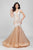 Terani Couture - Beautiful Beaded V-neck Mermaid Dress 1722GL4486 In White and Neutral