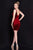 Terani Couture - 1722H4613 Fitted Velvet Short Dress in Red