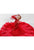 Terani Couture - 1722E4208 High Neck Long Sleeve Full Skirt Gown in Red and Neutral