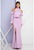 Terani Couture - 1722E4227 Long Sleeves Cutaway Evening Gown in Purple