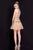 Terani Couture - 1722H4609 Bedazzled Halter Cocktail Dress in Neutral