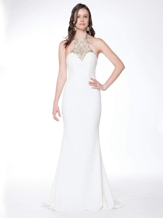 Colors Dress - 1723 Pure Decadence Halter Evening Dress In White
