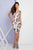 Terani Couture - 1723C4078 Off the Shoulder Floral Print Evening Dress in Silver and Multi-color
