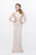 Primavera Couture - Long Beaded Dress  1735 in Nude