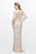 Primavera Couture - Long Beaded Dress  1735 in Nude