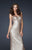 La Femme - Iridescent Sequined Sweetheart Sheath Gown 17368 In Gold