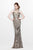 Primavera Couture - Illusion Long Beaded Dress 1736 in Nude